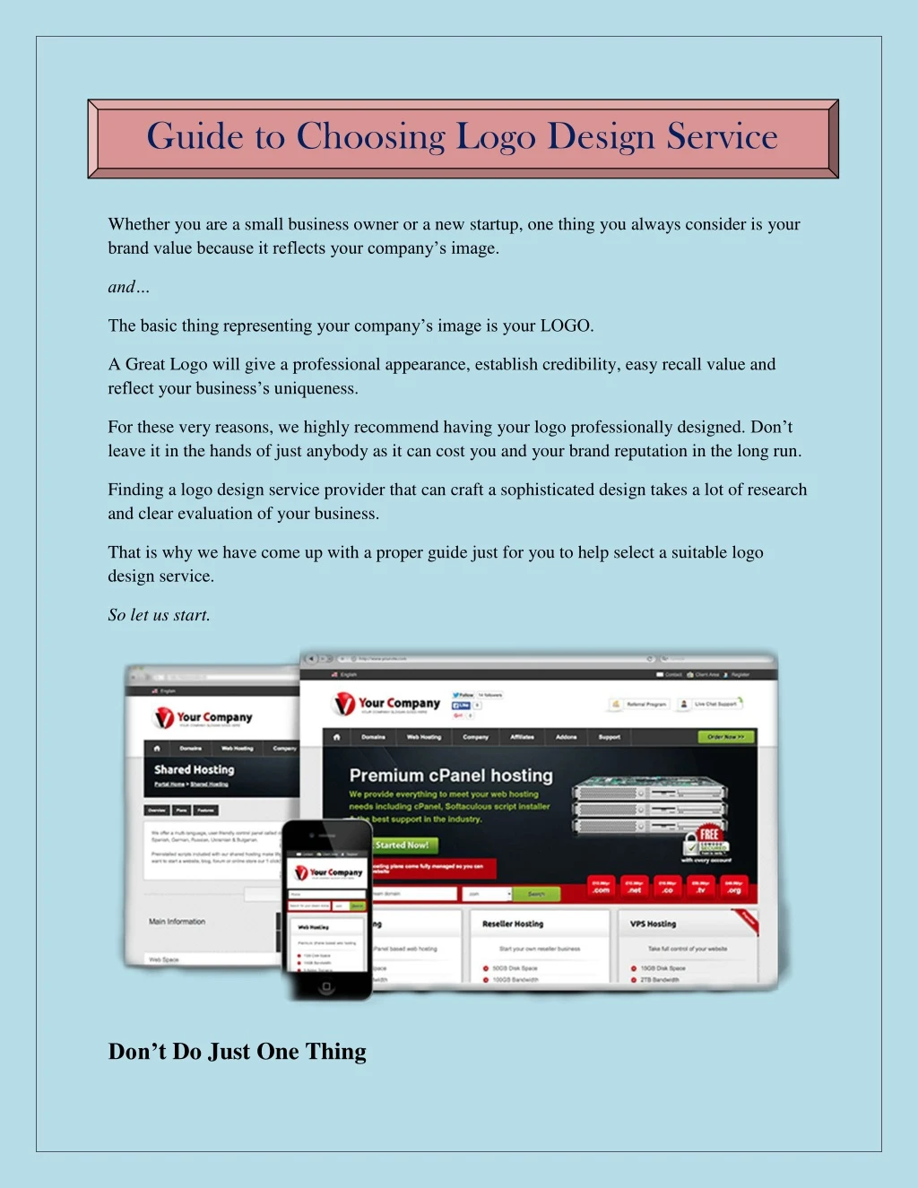 guide to choosing logo design service