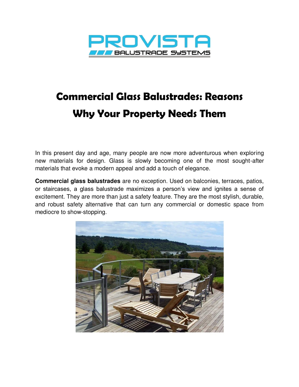 commercial glass balustrades reasons why your