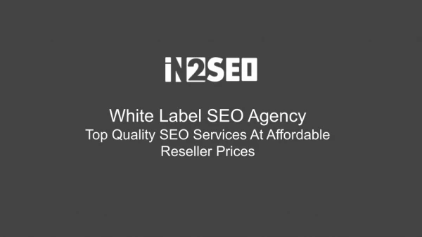 Wholesale White Label SEO - in2seo.com