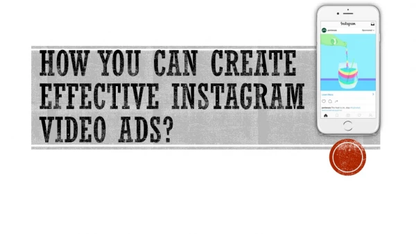 Instagram video ads