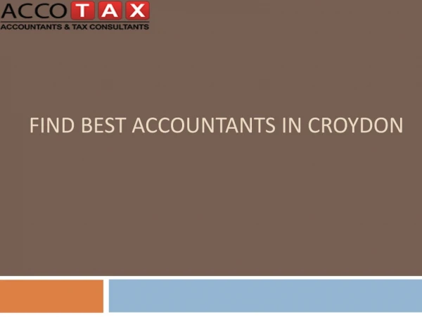 Find Best Accountants In Croydon | Accotax
