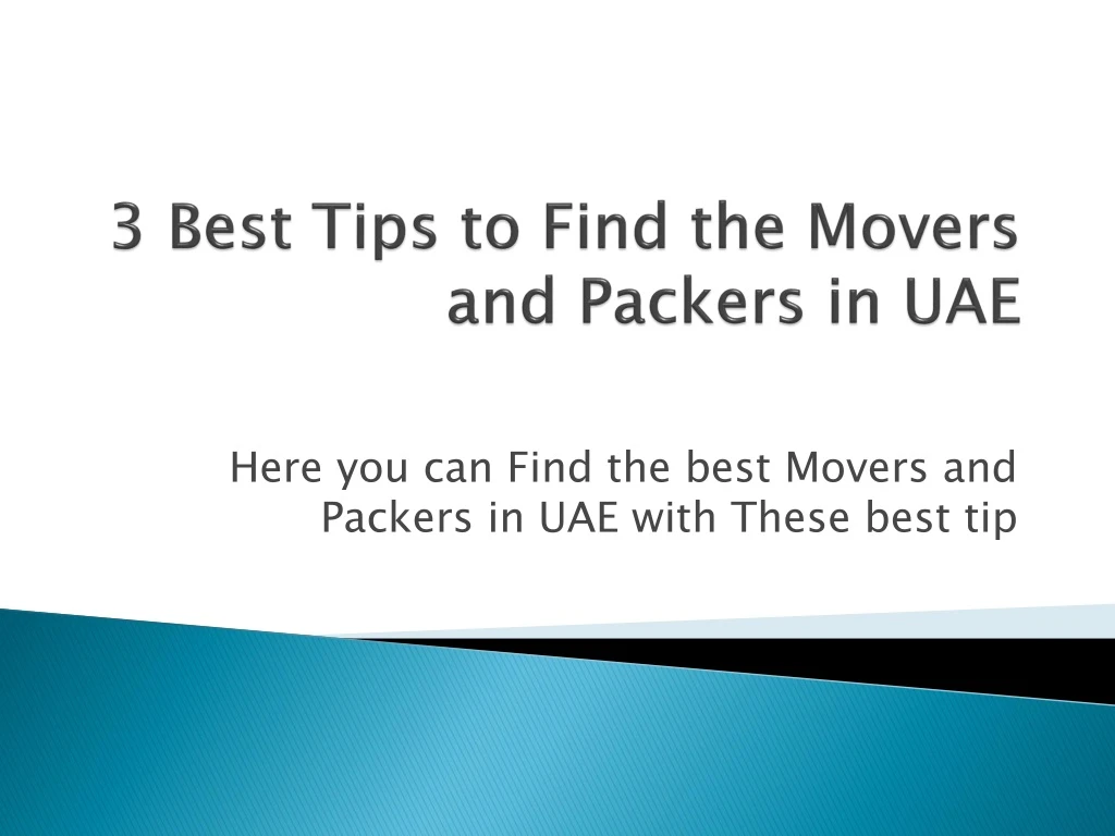 3 best tips to find the movers and packers in uae
