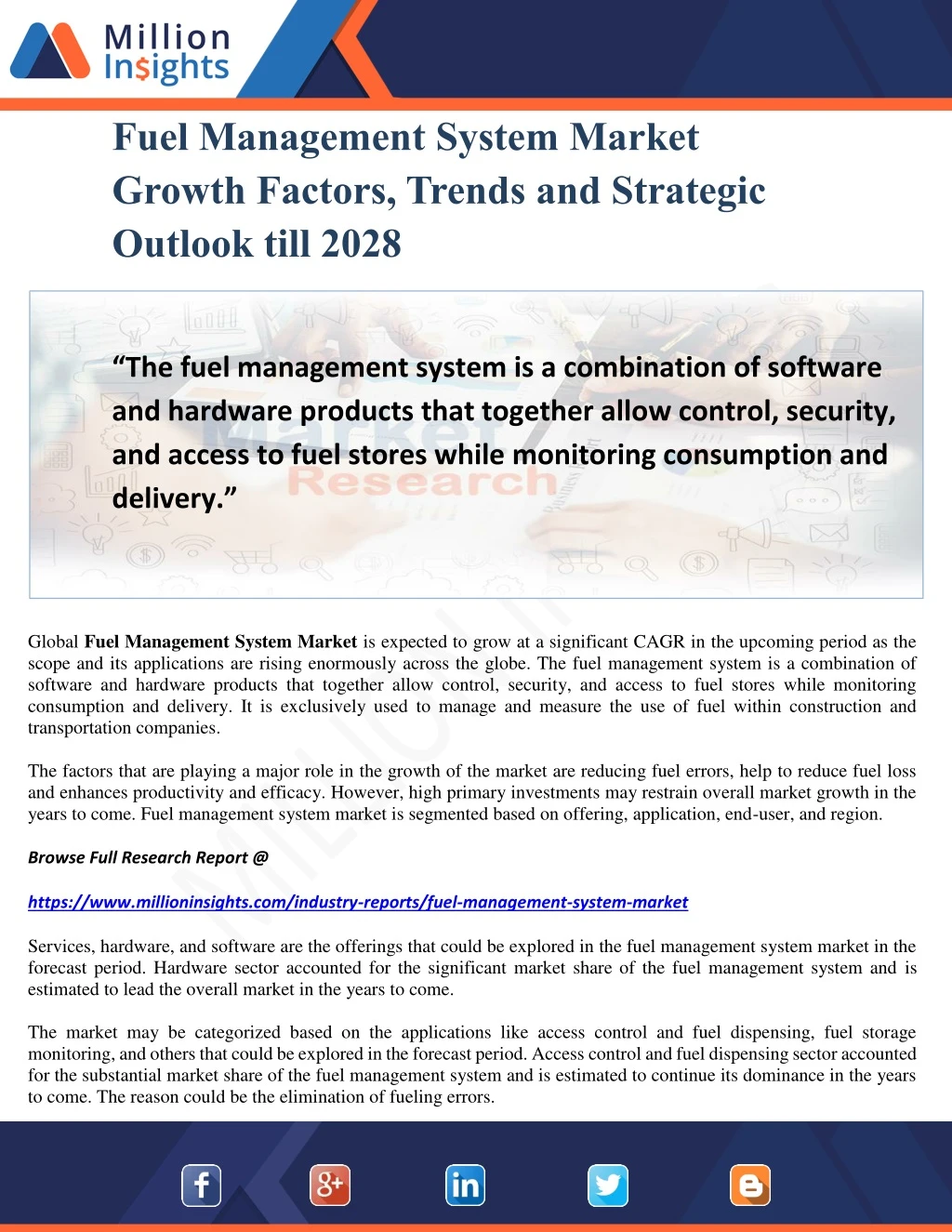 fuel management system market growth factors