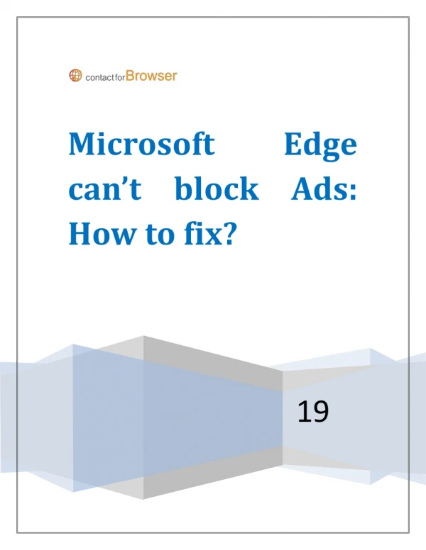 Microsoft edge cant block ads: How to fix?