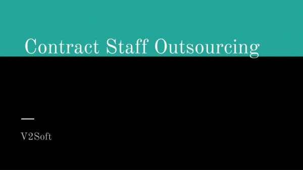 Contract Staff Outsourcing | Staffing Solutions and Service | V2Soft