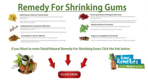 Shrinking Gums Remedy