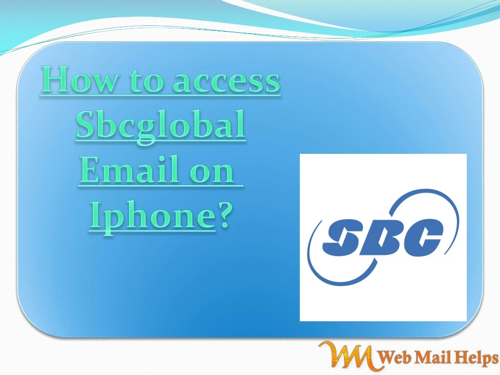 how to access sbcglobal email on iphone