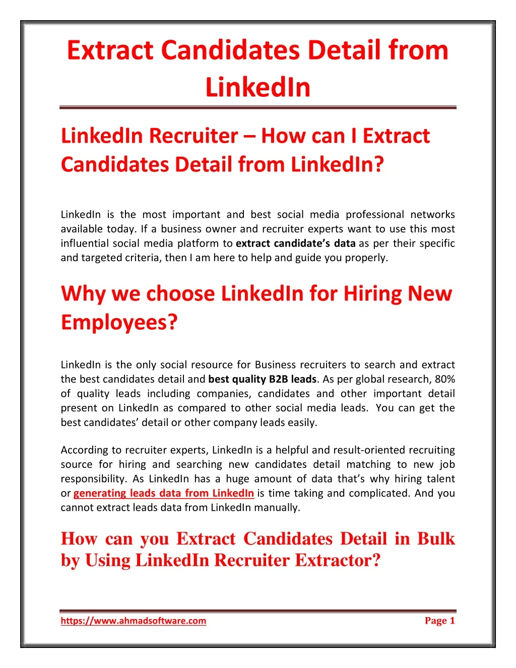 extract candidates detail from linkedin