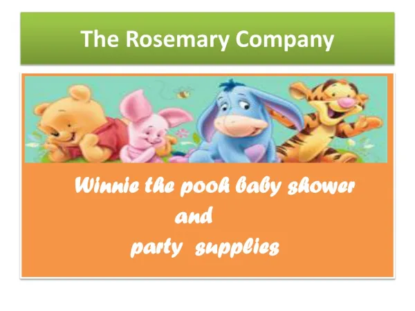 Winnie the pooh baby shower