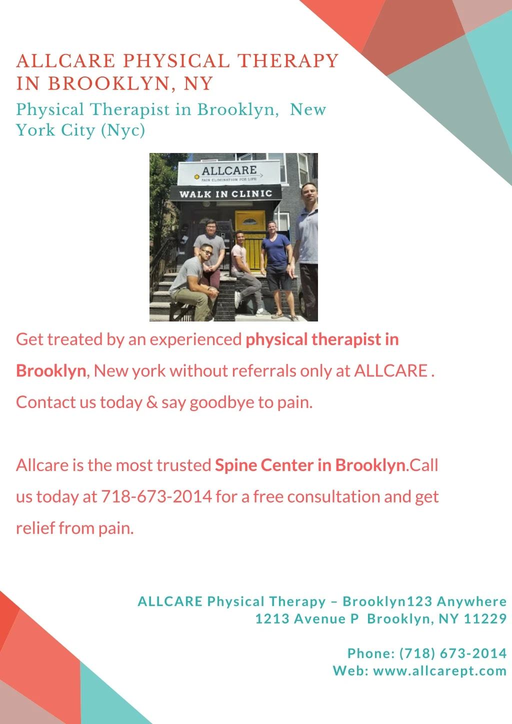 allcare physical therapy in brooklyn ny physical