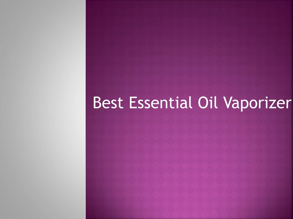 best essential oil vaporizer