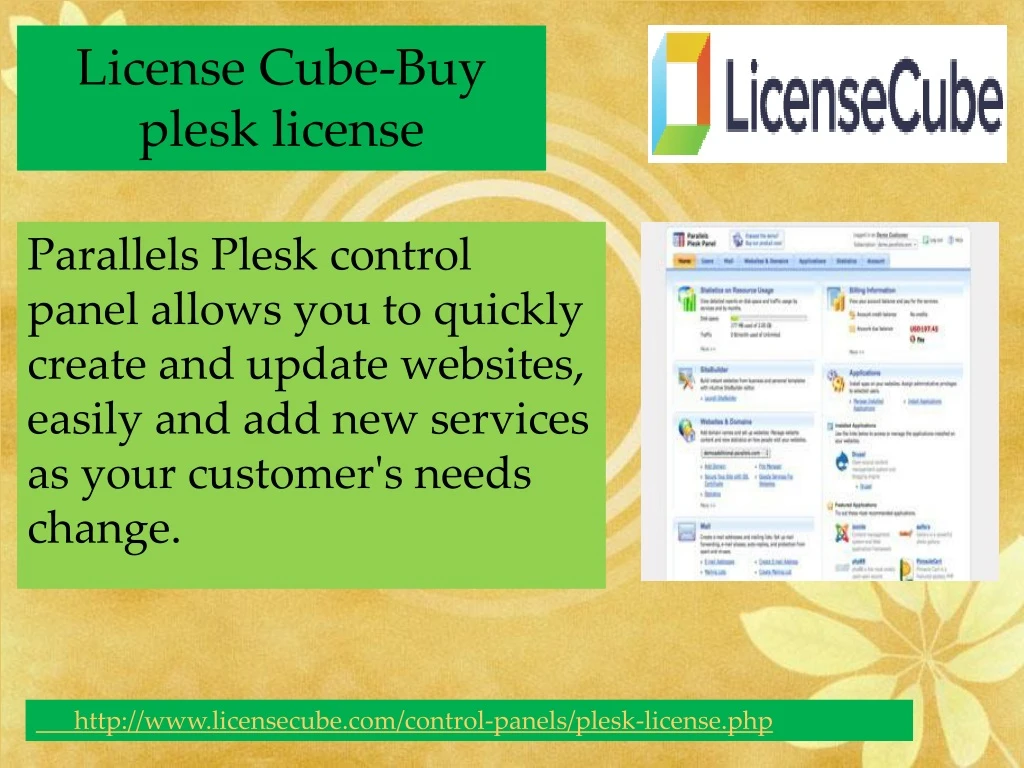 license cube buy plesk license