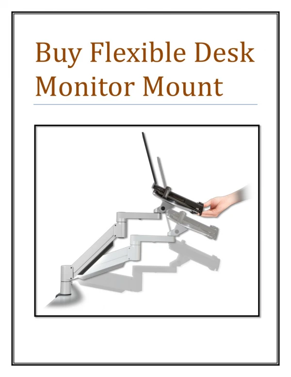 Buy Flexible Desk Monitor Mount