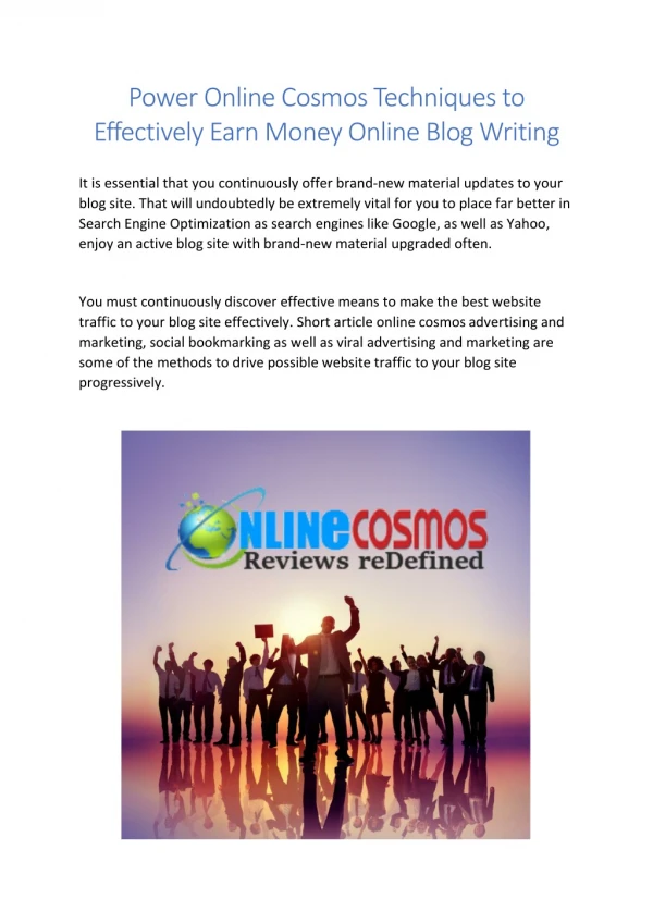 How To Find A Great Online Cosmos Web Marketing Agency
