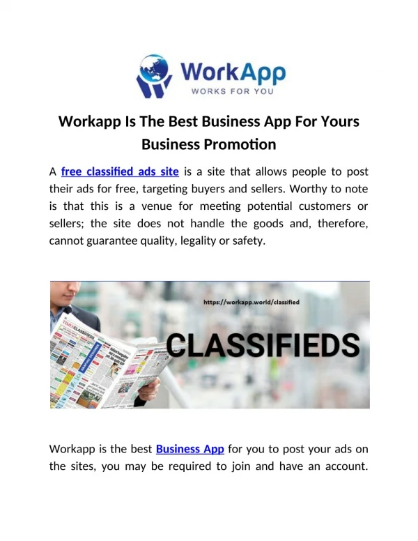 Workapp Is The Best Business App For Yours Business Promotion