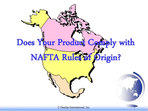 Does Your Product Comply with NAFTA Rules of Origin
