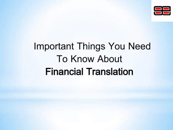 Shakti Enterprise - Financial Translation Services