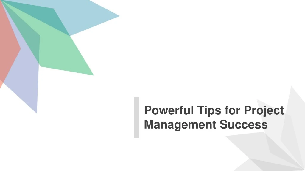 powerful tips for project management success