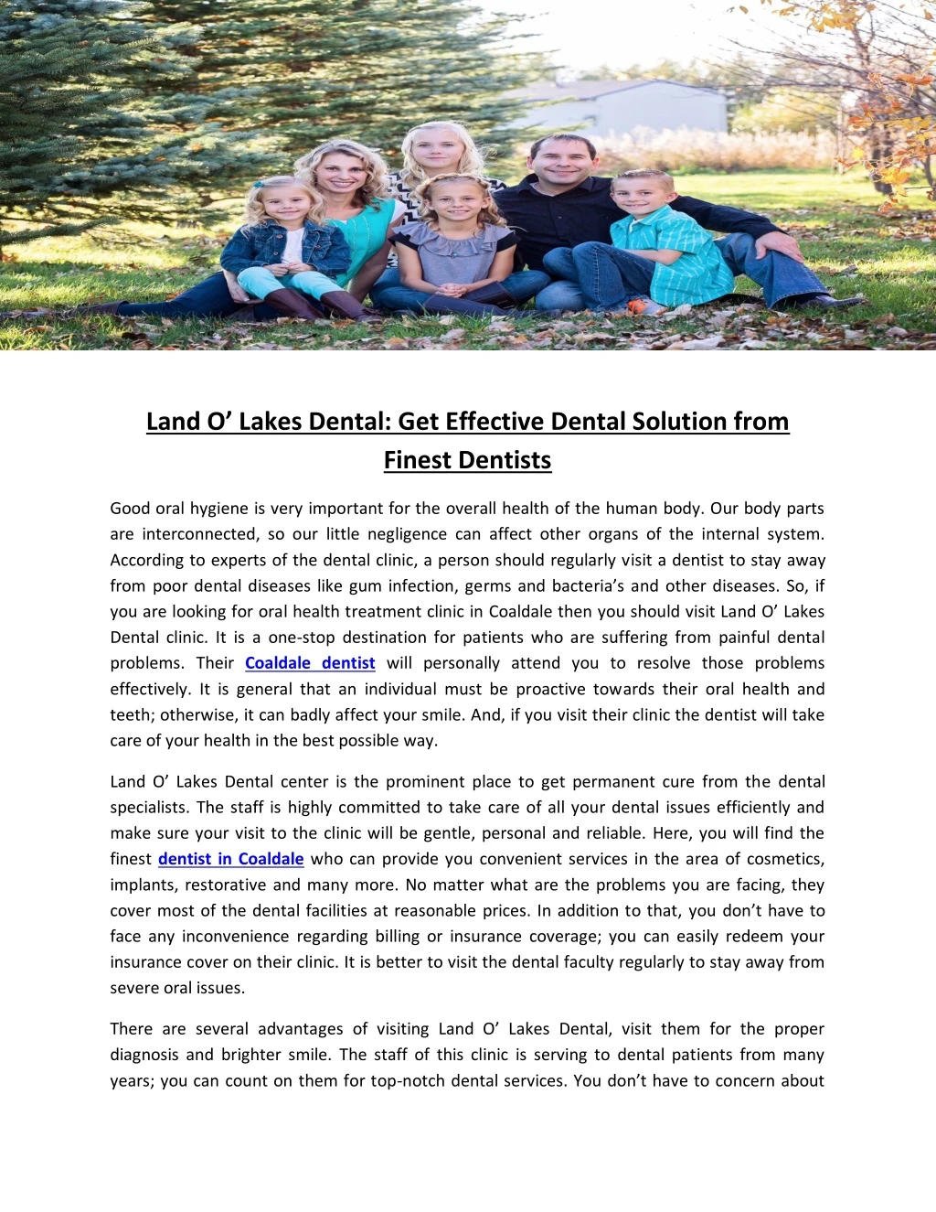 land o lakes dental get effective dental solution