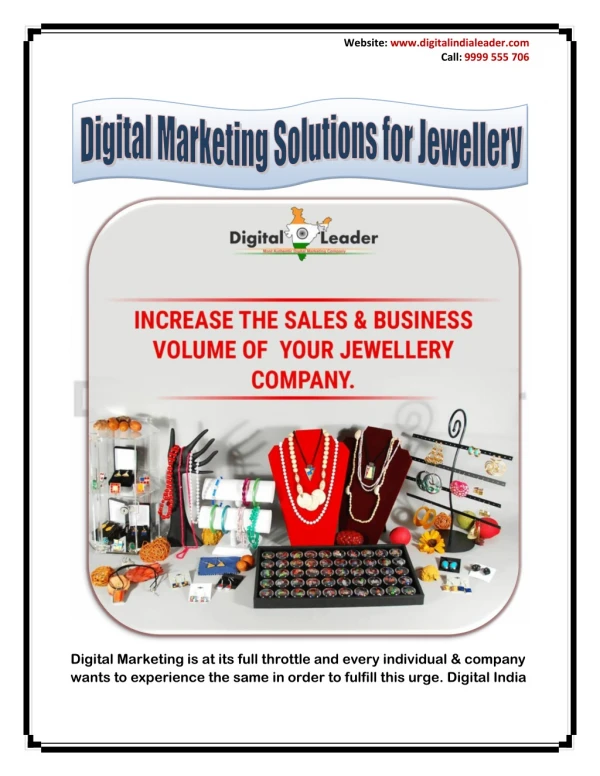 Digital Marketing Solutions for Jewellery | Online Marketing Solutions for Jewellery