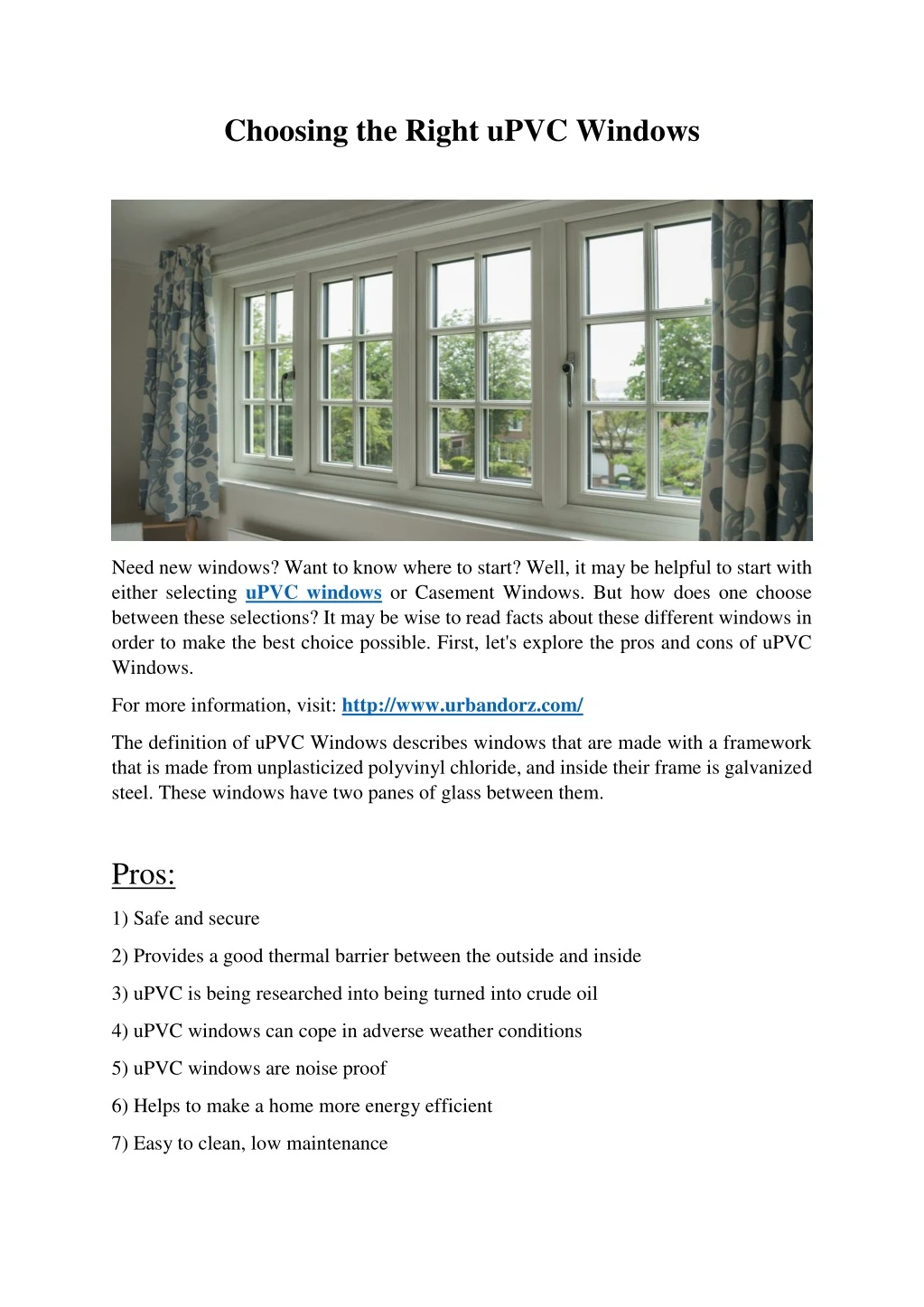 choosing the right upvc windows