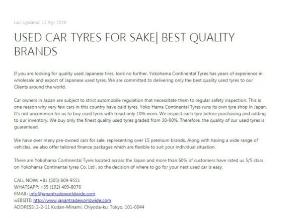 USED CAR TYRES FOR SAKE| BEST QUALITY BRANDS