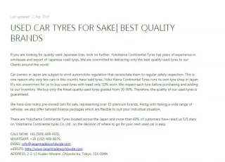 USED CAR TYRES FOR SAKE| BEST QUALITY BRANDS - slide 1