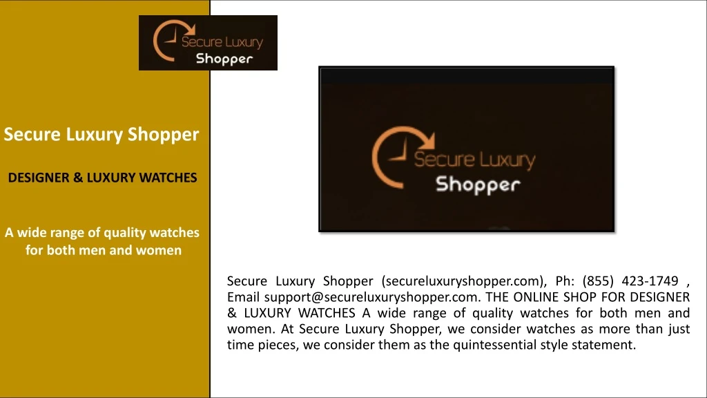 secure luxury shopper