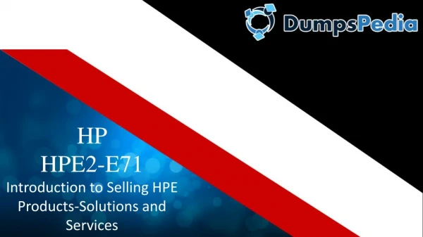 HPE2-E71 Dumps Questions and Answers
