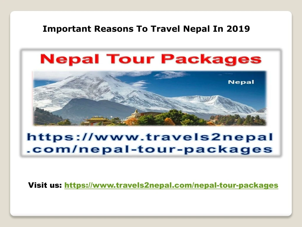 important reasons to travel nepal in 2019
