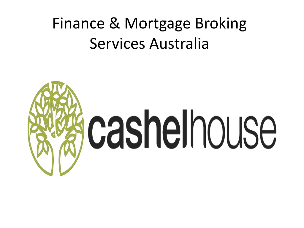 finance mortgage broking services australia