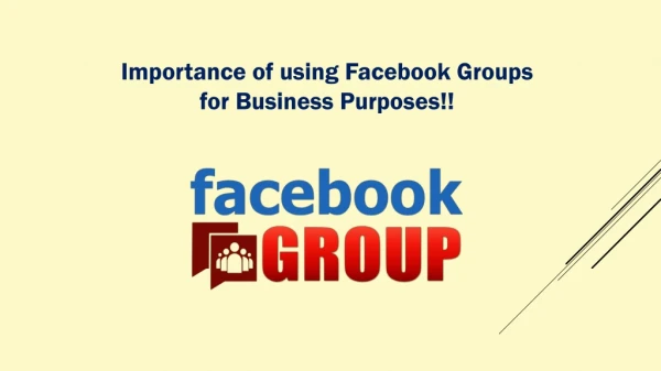 Importance of Facebook Business Groups!!