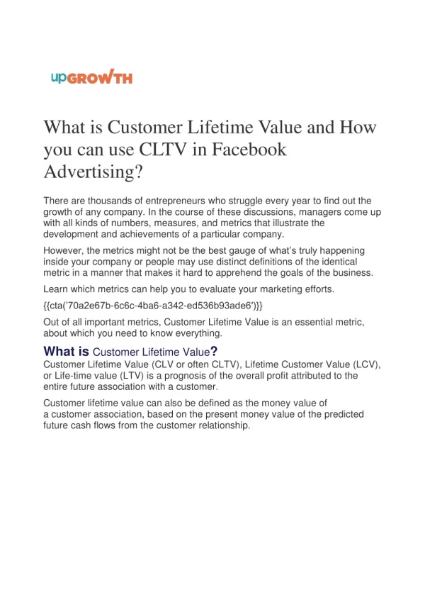 What is Customer Lifetime Value and How you can use CLTV in Facebook Advertising?