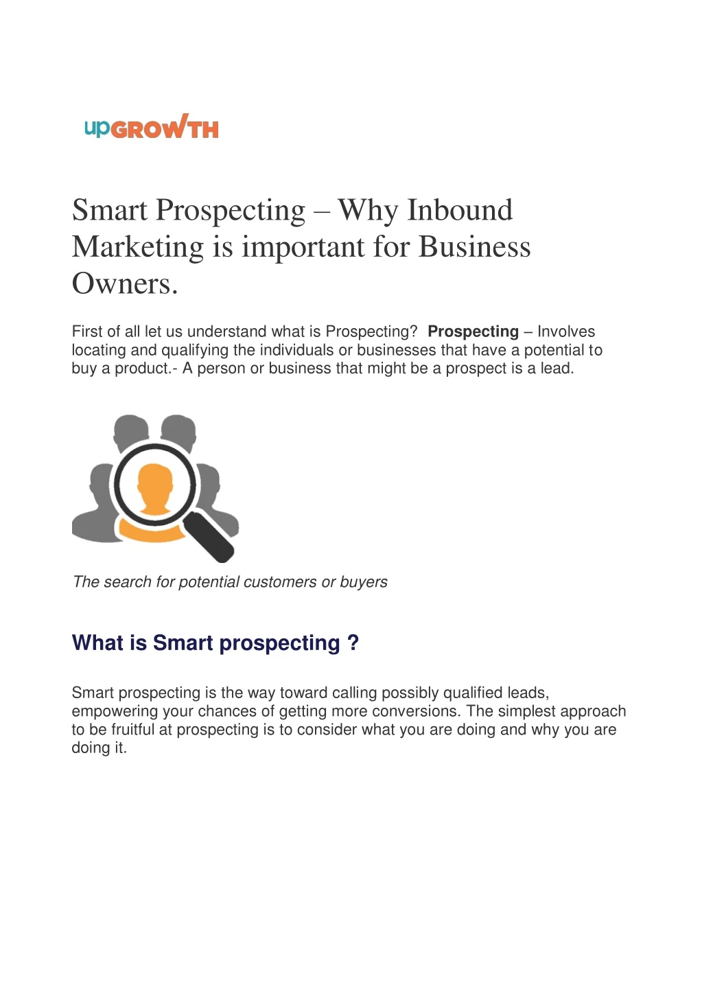 smart prospecting why inbound marketing