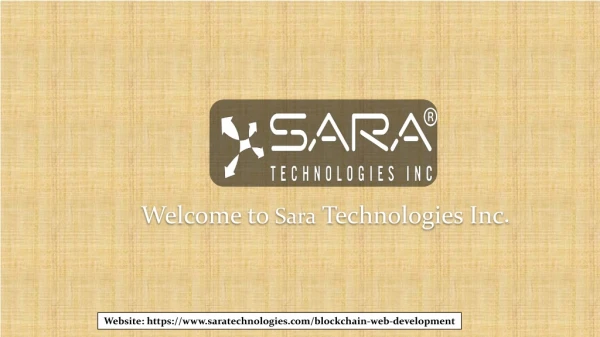 Blockchain Web Development | Blockchain Web Development Services - Sara Technologies