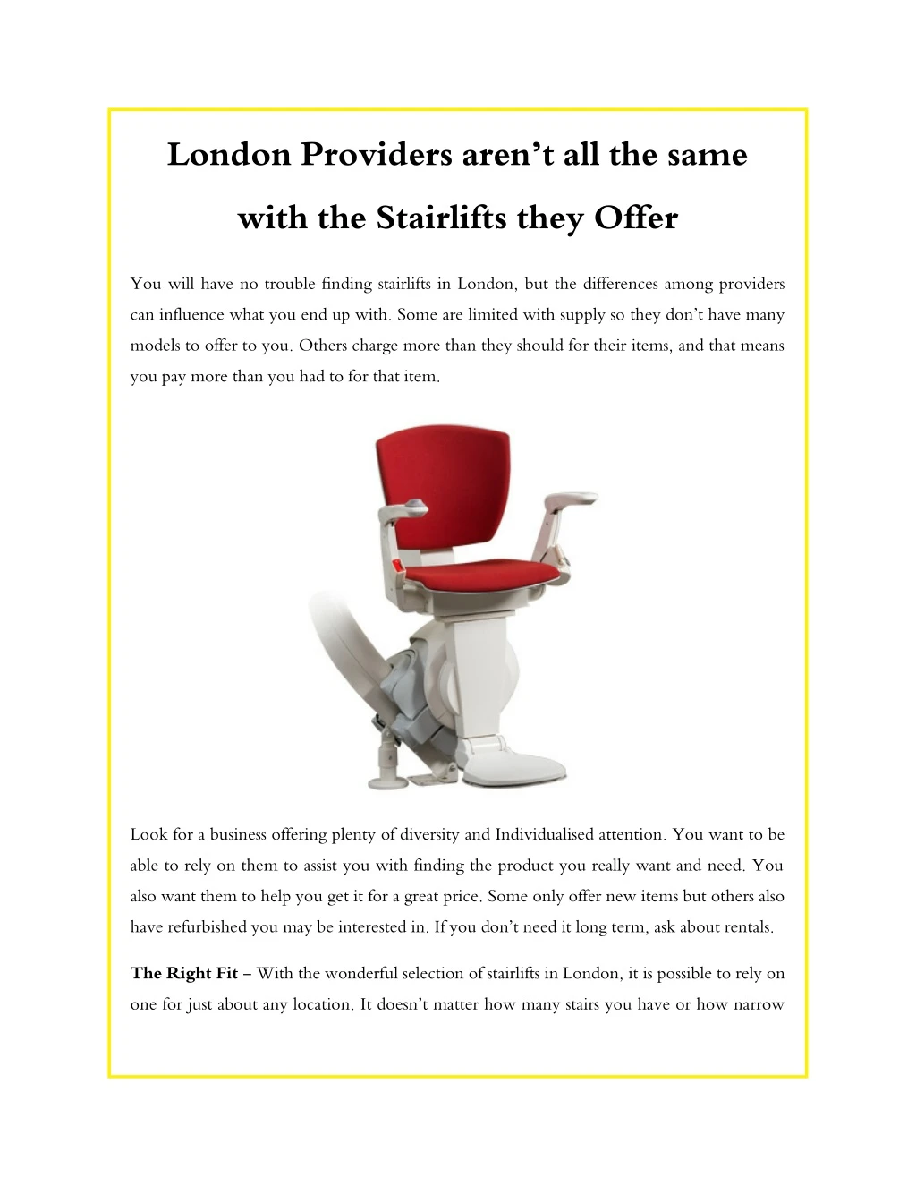 london providers aren t all the same with