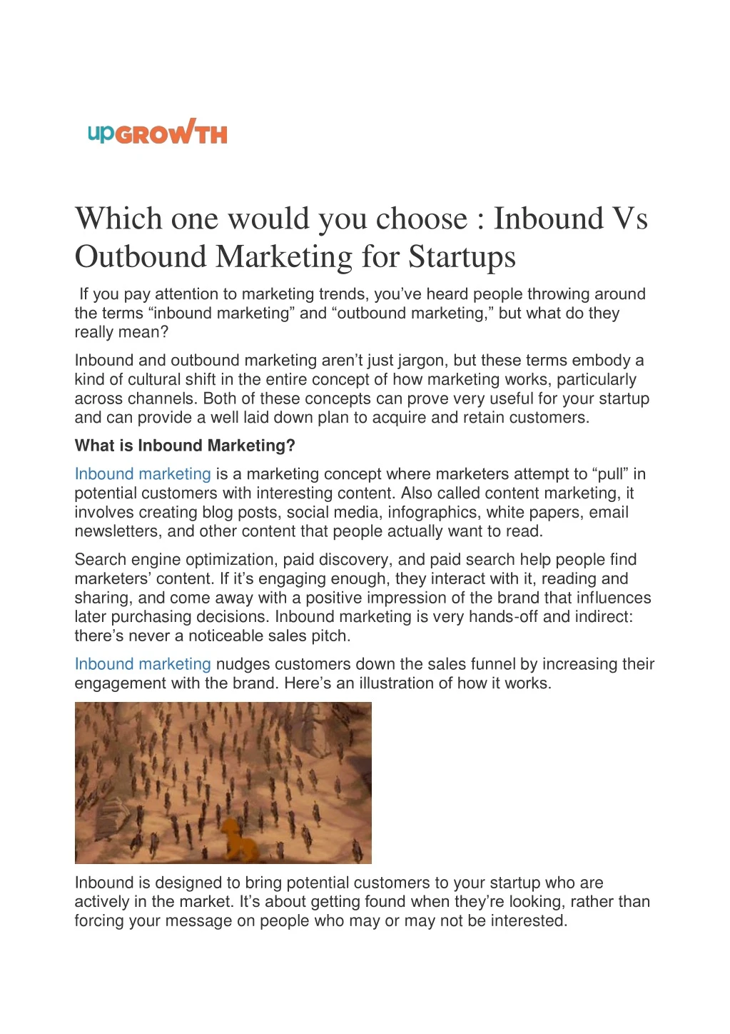 which one would you choose inbound vs outbound