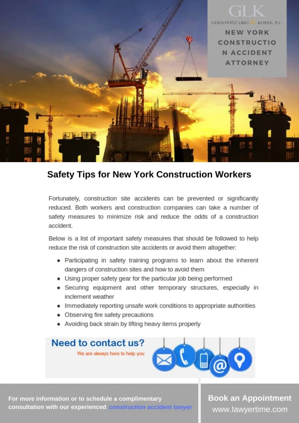 Safety Tips for New York Construction Workers - GLK