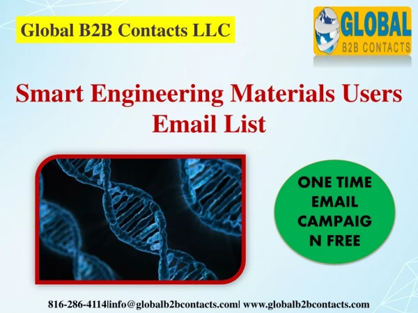 Smart Engineering Materials Users Email List