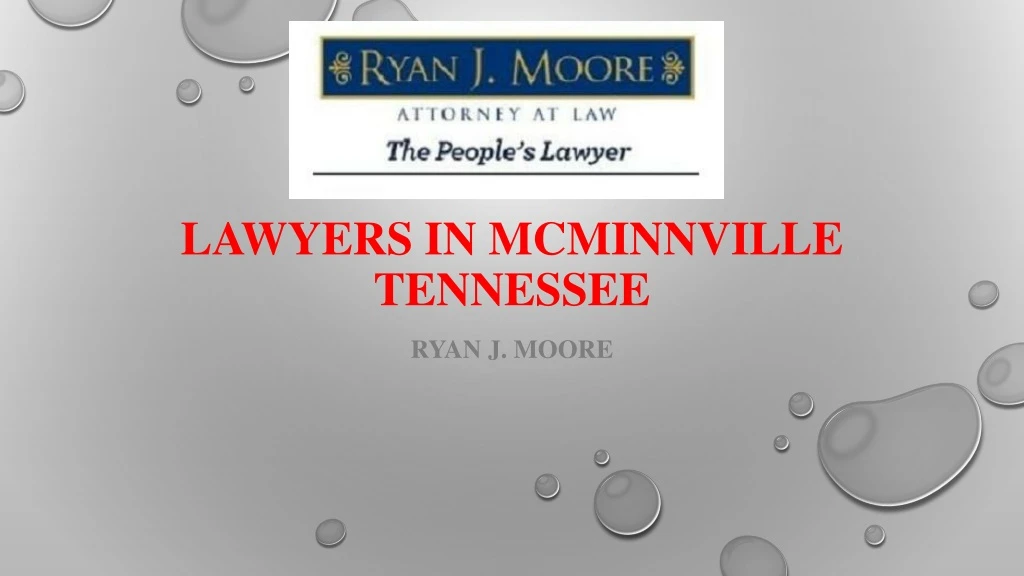 lawyers in mcminnville tennessee