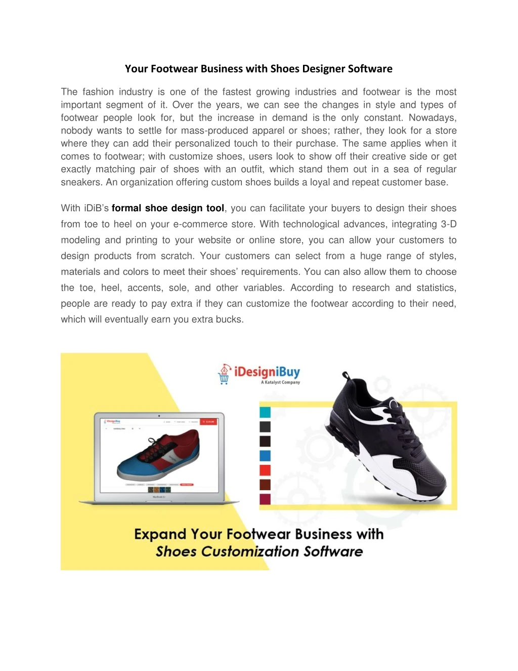 your footwear business with shoes designer