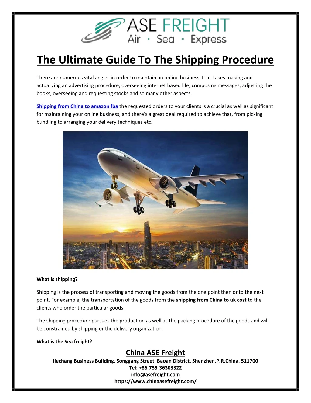 the ultimate guide to the shipping procedure