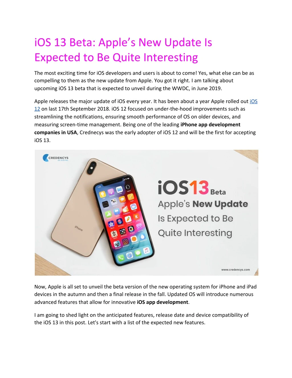 ios 13 beta apple s new update is expected