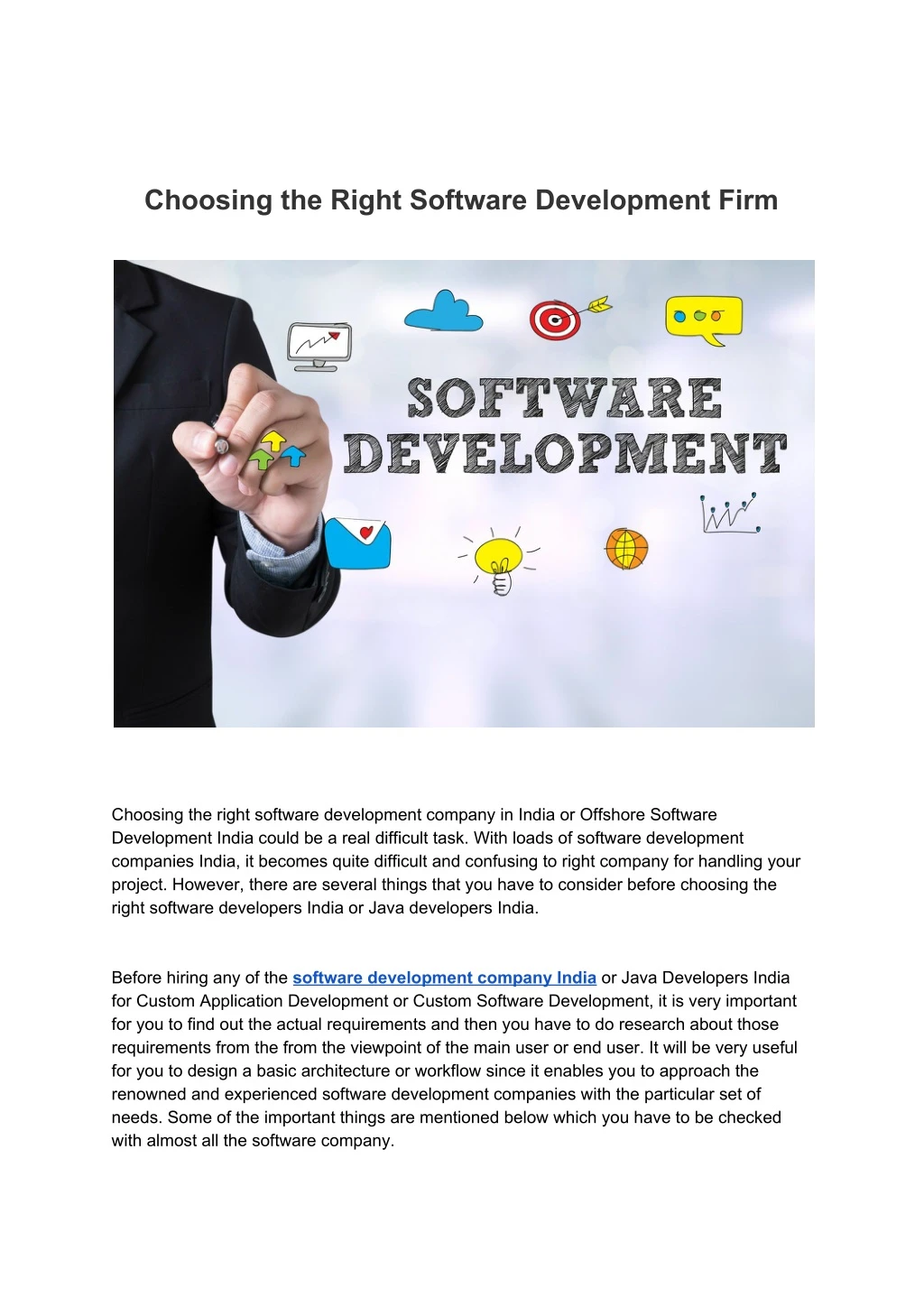 choosing the right software development firm