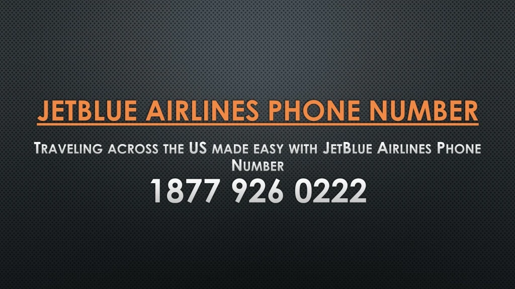 jetblue airlines phone number