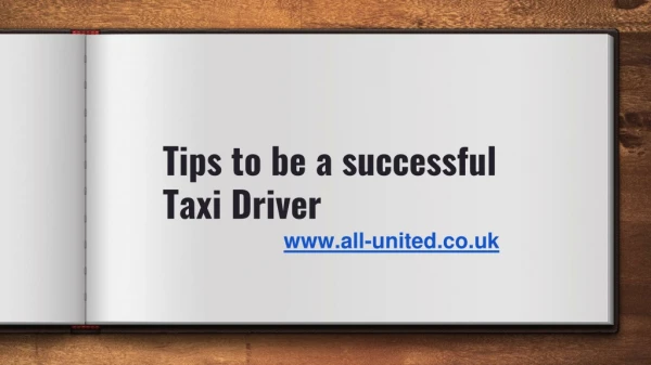 Tips to Be a Successful Taxi Driver All-United-Cars