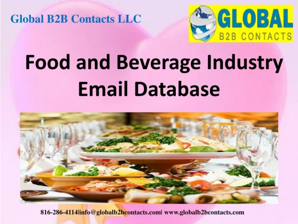 Food and Beverage Industry Email Database