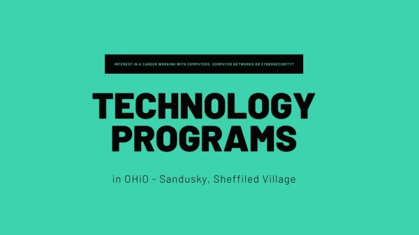 Want to do something great for your Career? Chose Technology Programs