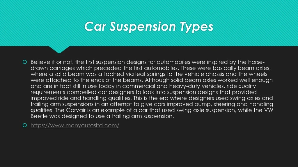 car suspension t