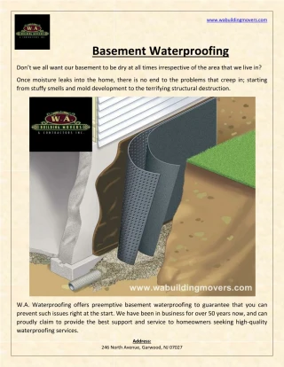 Basement Waterproofing Services - slide 1